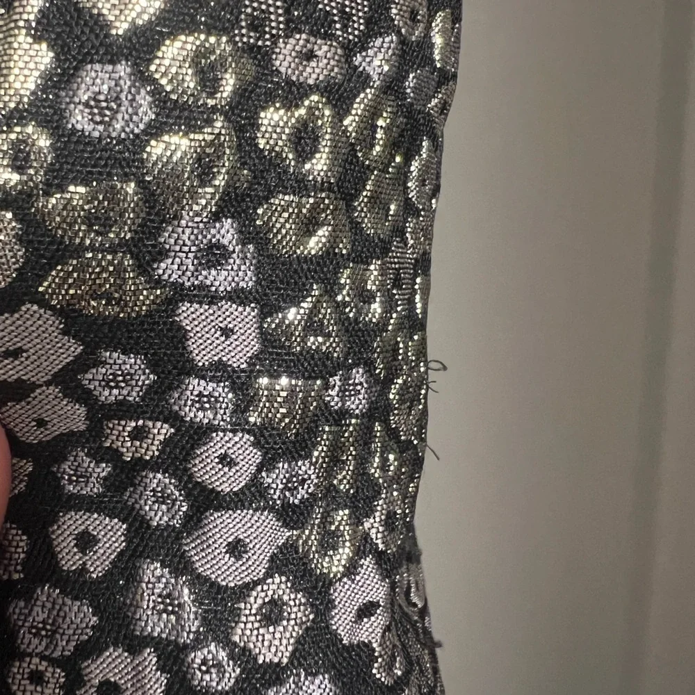 Guess Los Angeles Cocktail Mini Dress Black Gold Leopard Print Size 12 - Picture 7 of 10